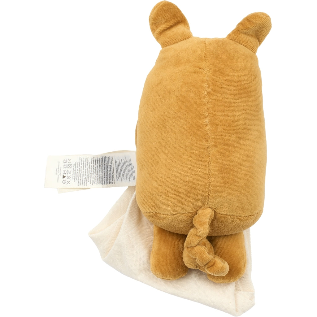 Fabelab Soft organic musical teddy bear toy with a pull tail to play music