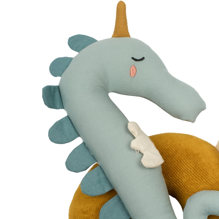 Fabelab Organic Plush seahorse baby rattle  toy 
