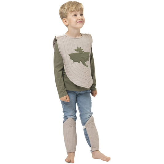 Boy wearing Fabelab Knight Armor Dress-up Costume set