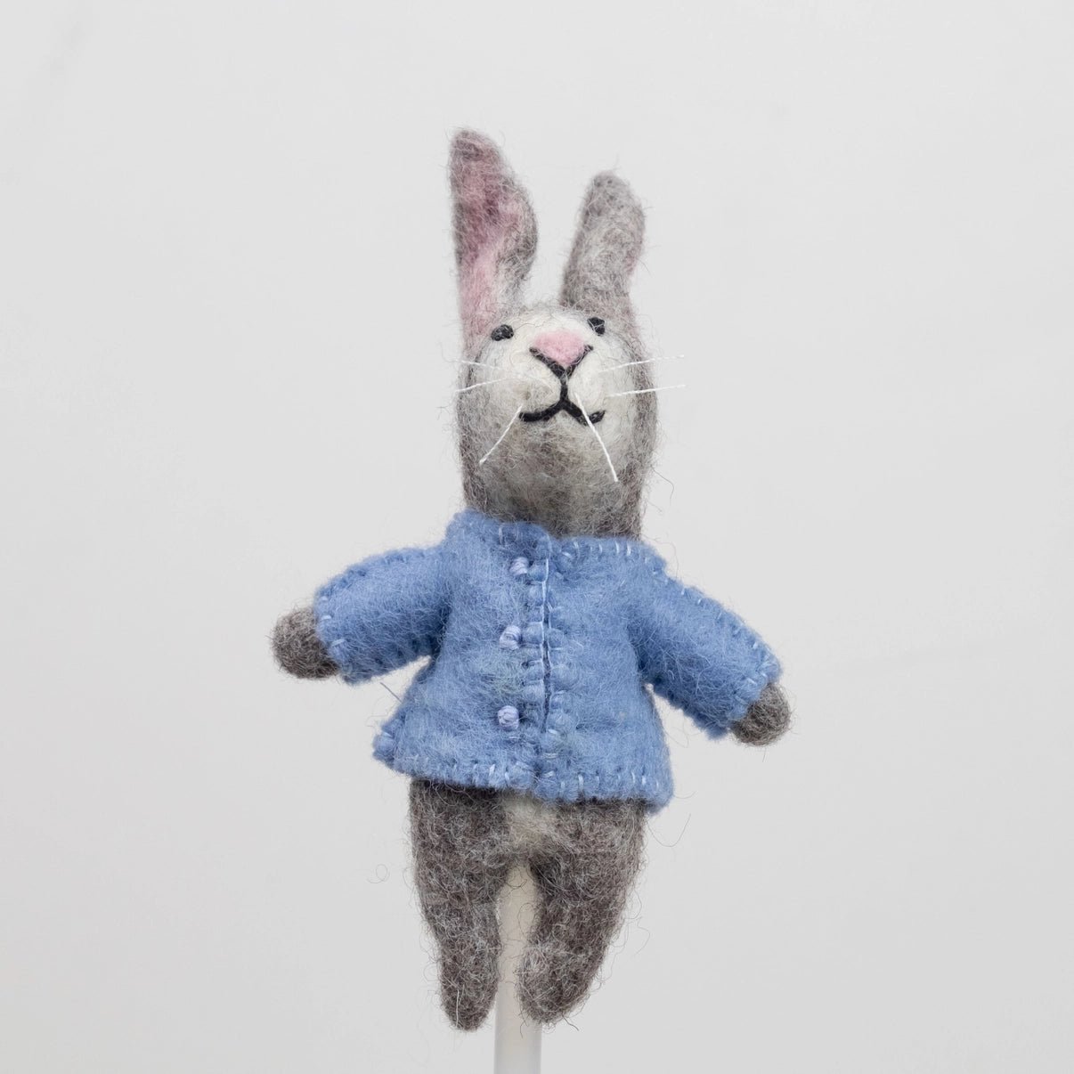 Handmade Felted Bunny Finger Puppet