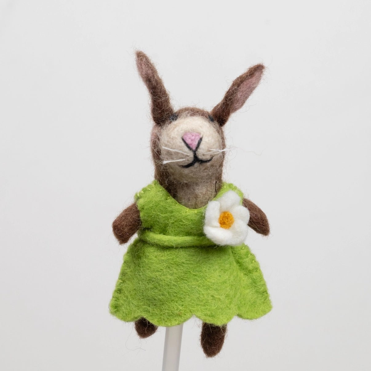 Handmade Felted Bunny Finger Puppet