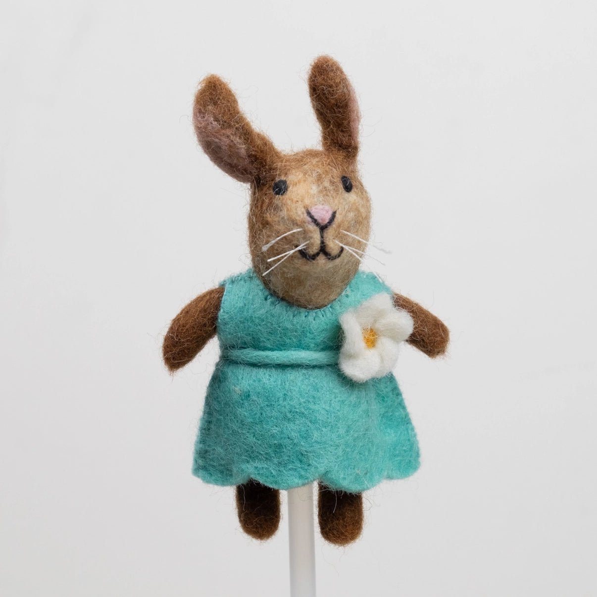 Handmade Felted Bunny Finger Puppet