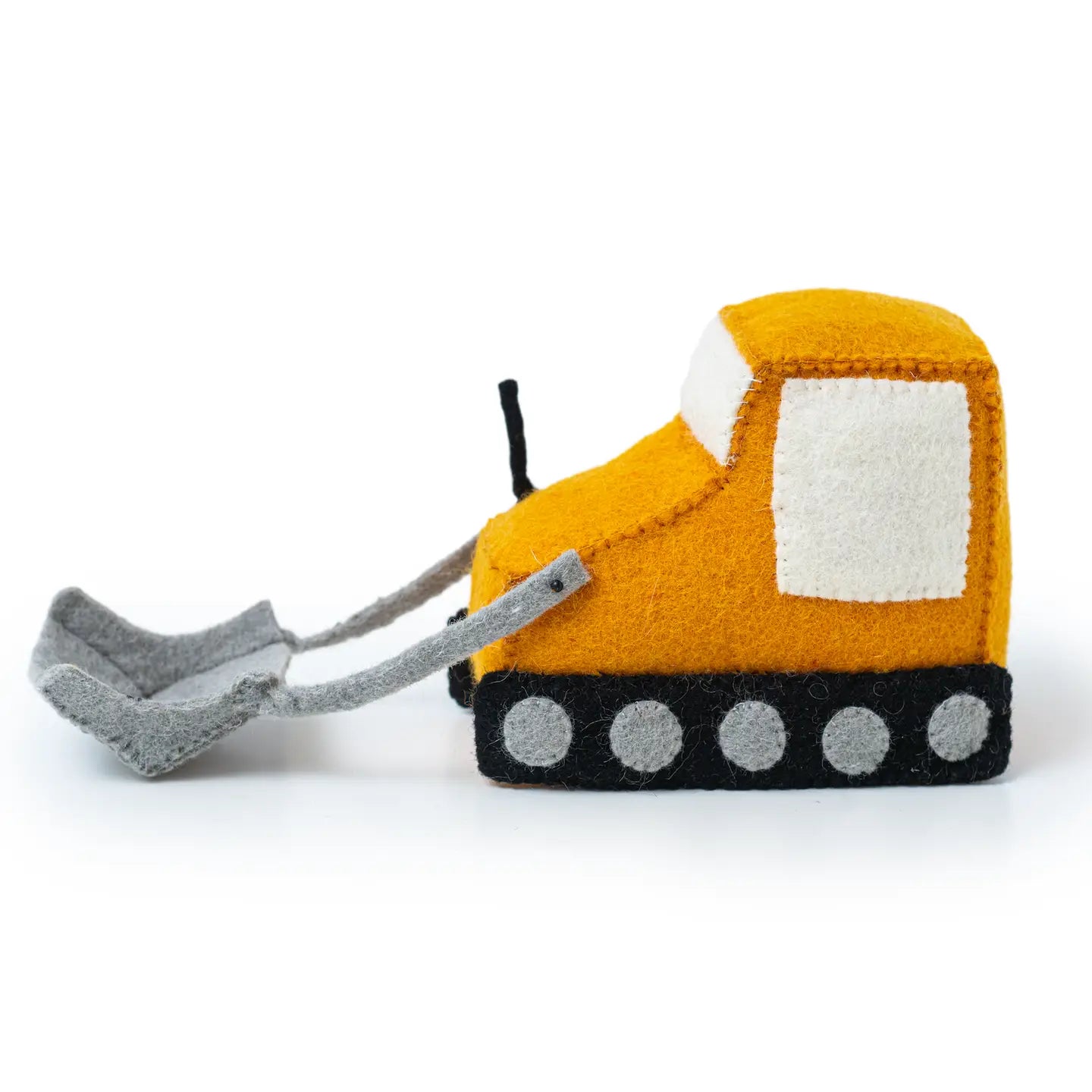 global goods fair trade felt bulldozer toy