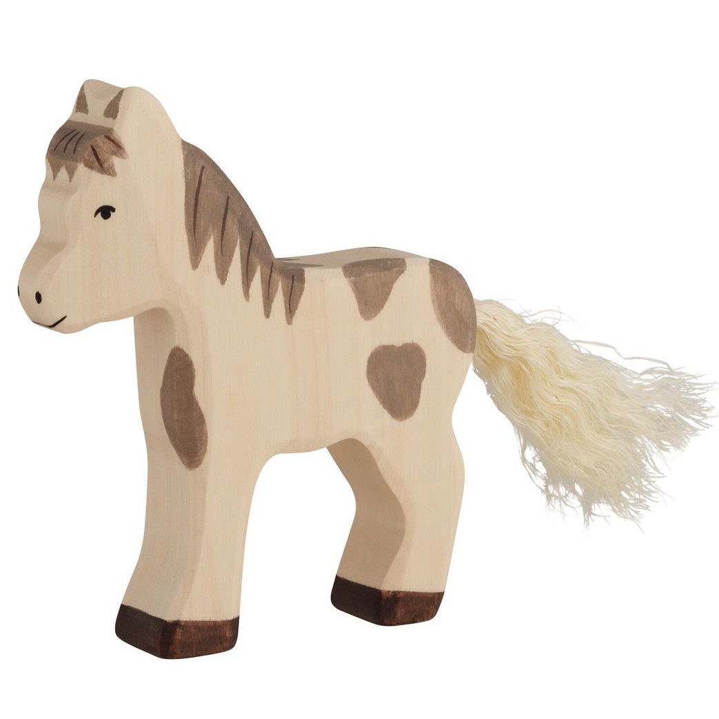 Holztiger wooden baby horse with gray spots