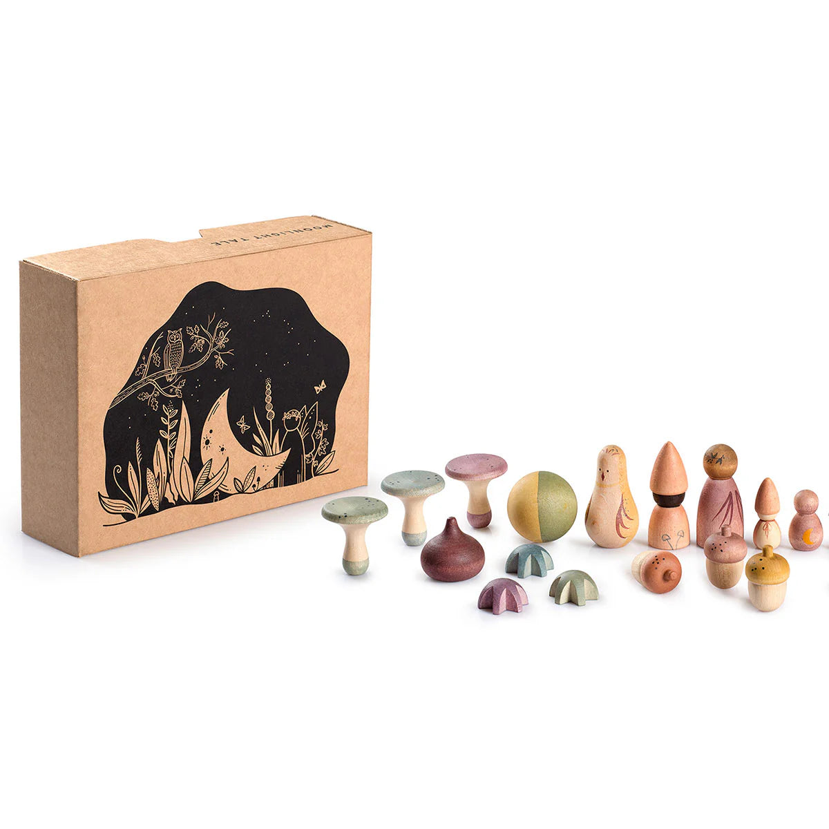 grapat moonlight tale wooden loose parts playset