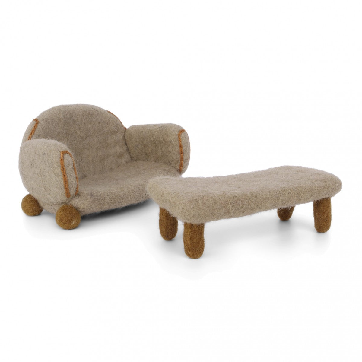 gry and sif felt dollhouse living room furniture sofa and coffee table