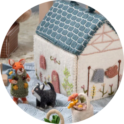 gry & sif fair trade hand felted dollhouse and animal toys