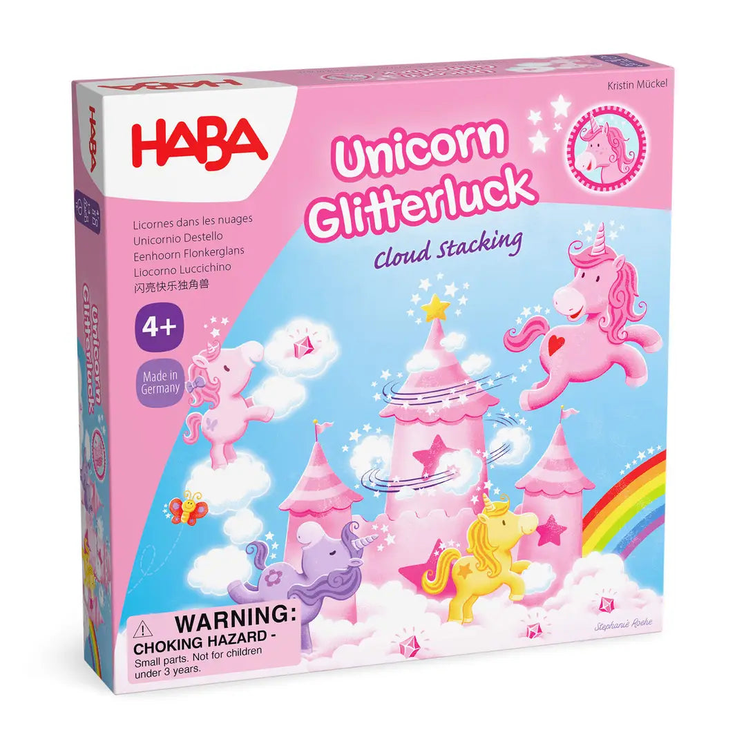 Haba Unicorn Glitterluck Cloud Stacking Children's board game