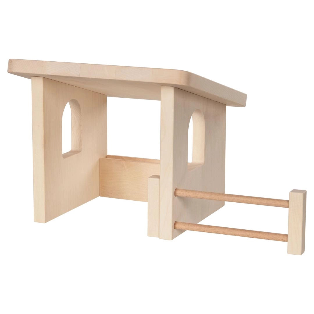 Holztiger natural wood animal shelter farm toy