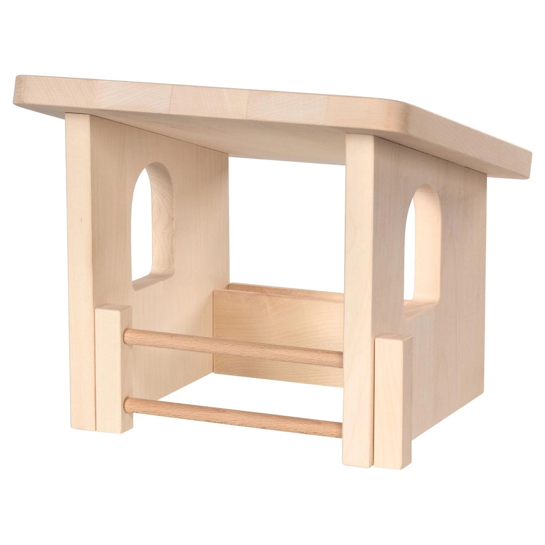 Holztiger natural wooden horse stable farm toy.