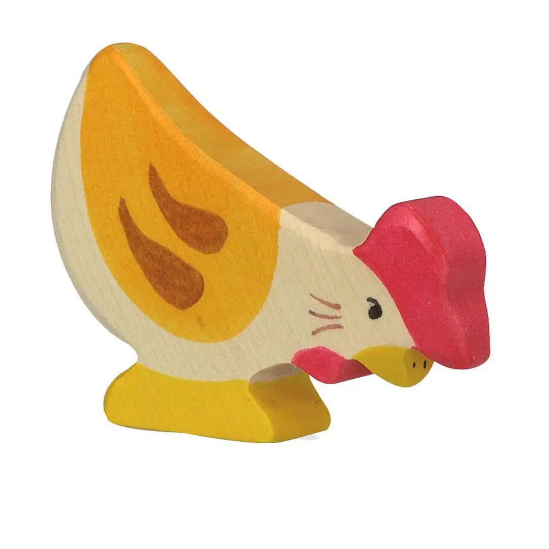 Holztiger wooden toy hen figure pecking