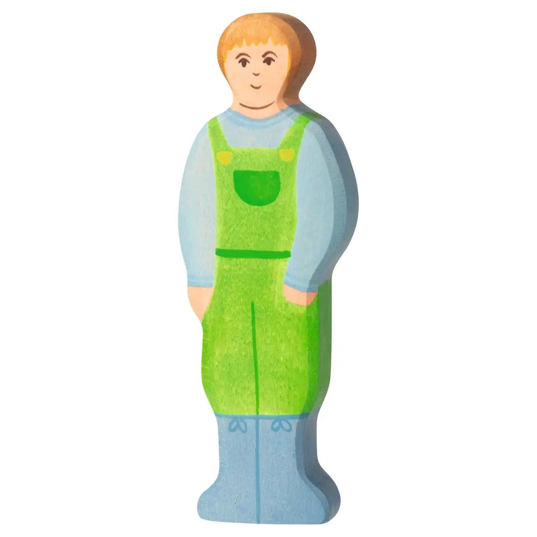 Holztiger handcrafted wooden farmer toy figure