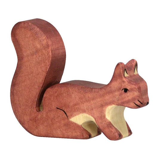 Holztiger hand-carved wooden squirrel toy figure