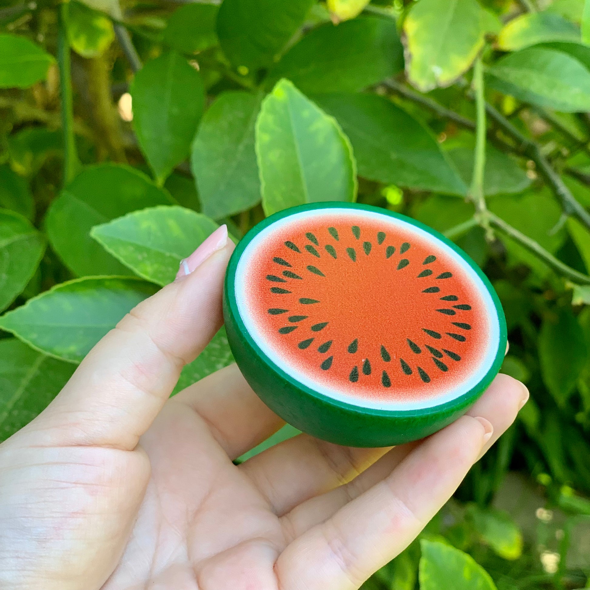 Watermelon Rackets Toy Erzi Wooden Watermelon Half | Eco-friendly Wooden Play Food – Tree ...