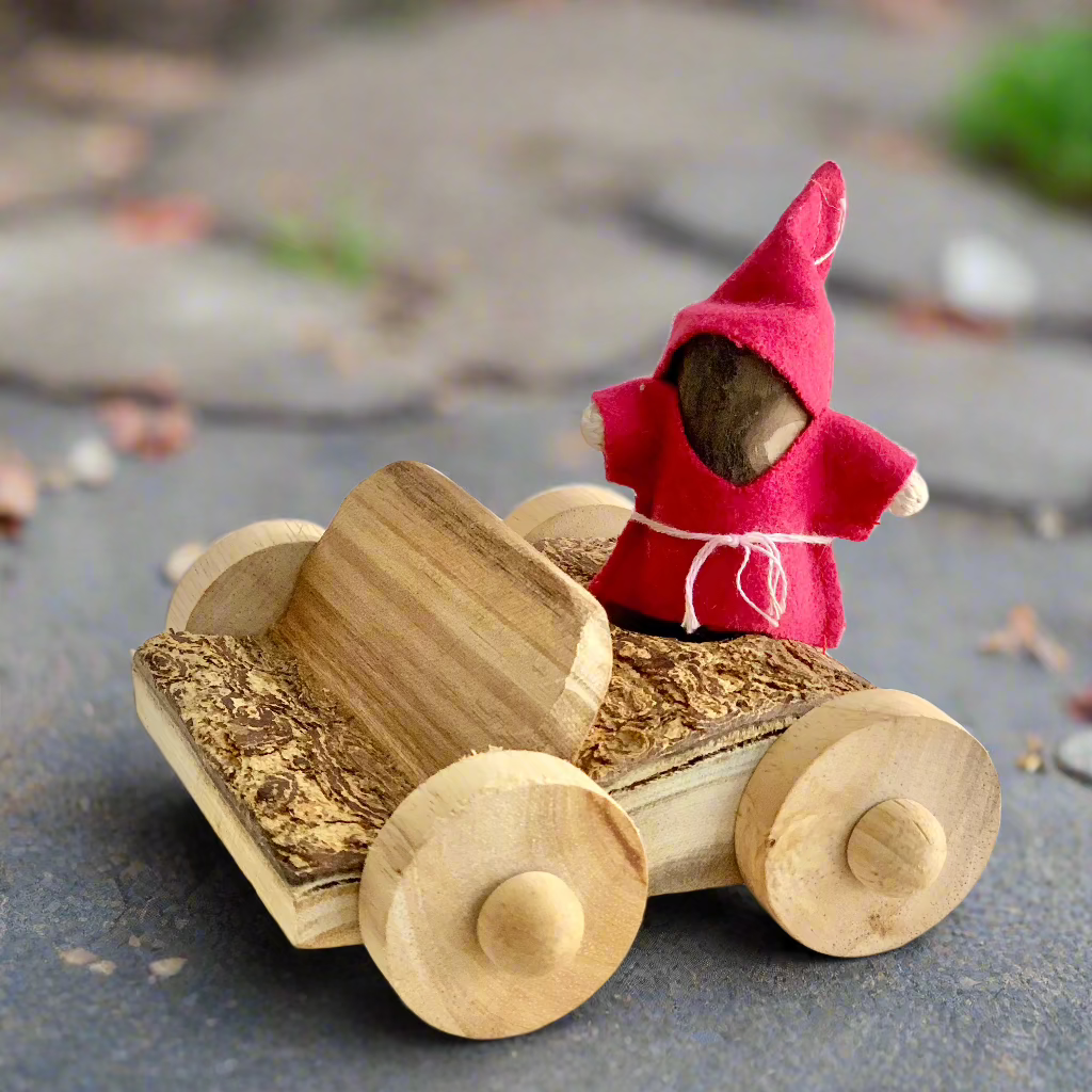 Timber Toy Car High Rider Rustic Wood Convertible Car and Driver – Tree Hollow Toys