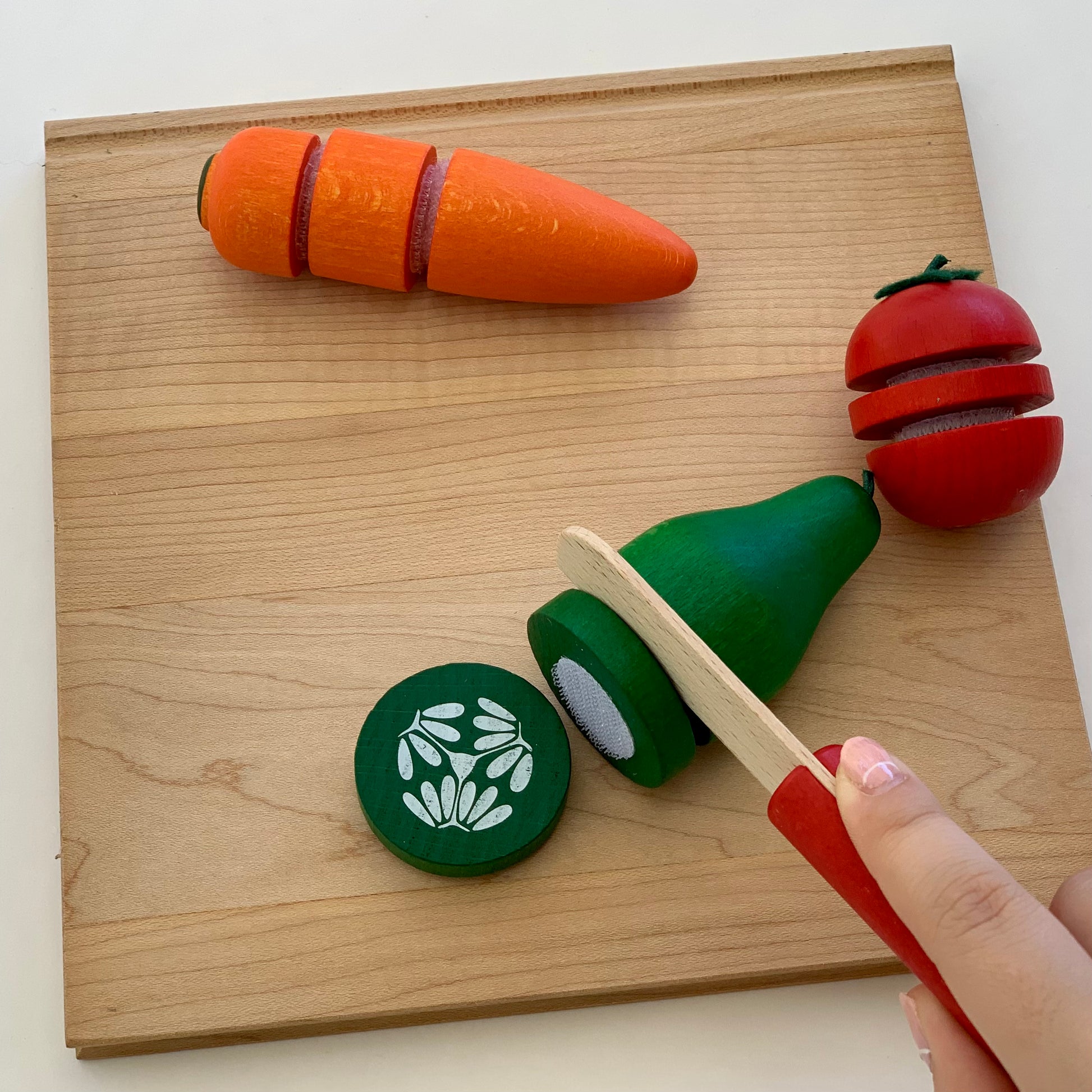 erzi toy wooden slicing cucumber
