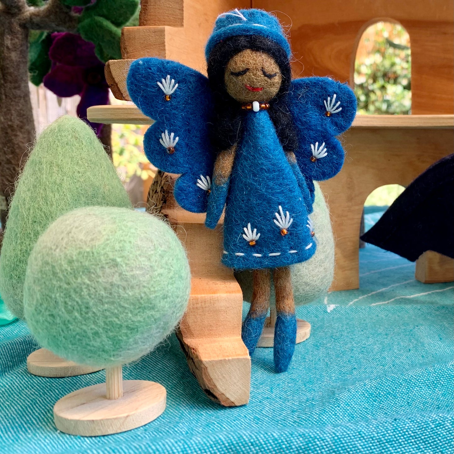 waldorf fairy blue dress
