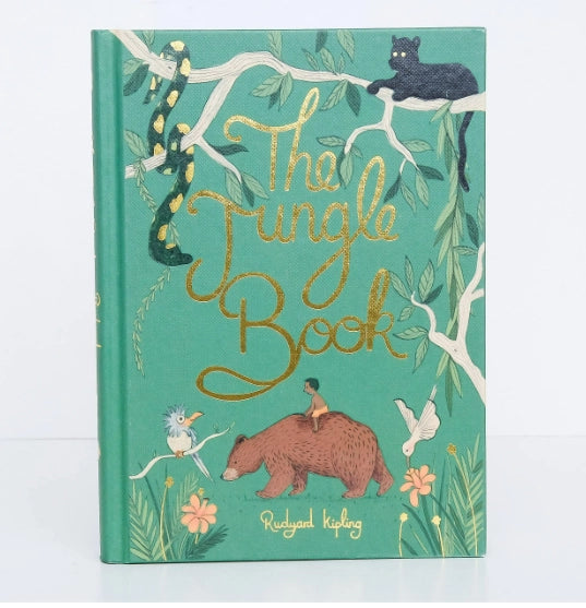 Children's classic 'The Jungle Book' hardcover book collector's edition with decorative cover and gold lettering