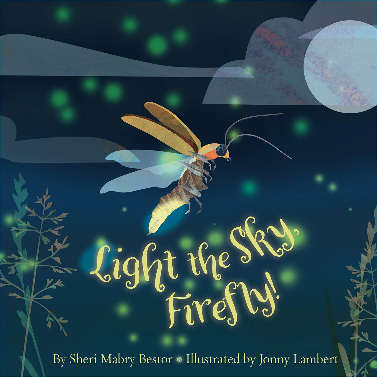 Light the Sky Firefly! children's hardcover picture book with a firefly illustration and night sky background.