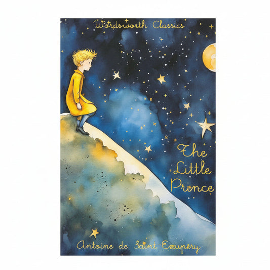 The Little Prince Wordsworth Classics Collector's Edition Paperback book with gold lettering and stars
