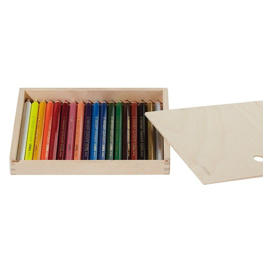 18 Lyra vibrant lacquered color giants pencils in a wooden box