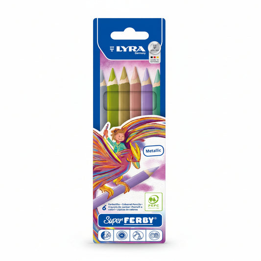 Pack of Lyra Super Ferby metallic colored pencils 