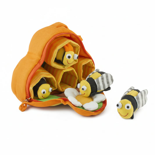 Cotton bees playset with beehive play house and bag