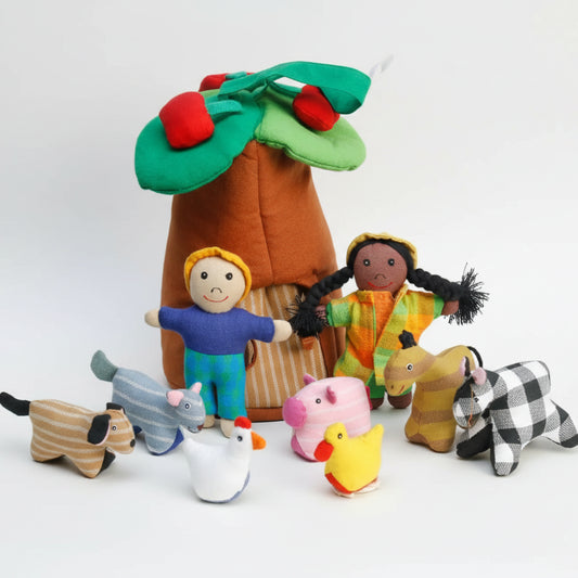 Handmade Apple Tree House Farm Playset
