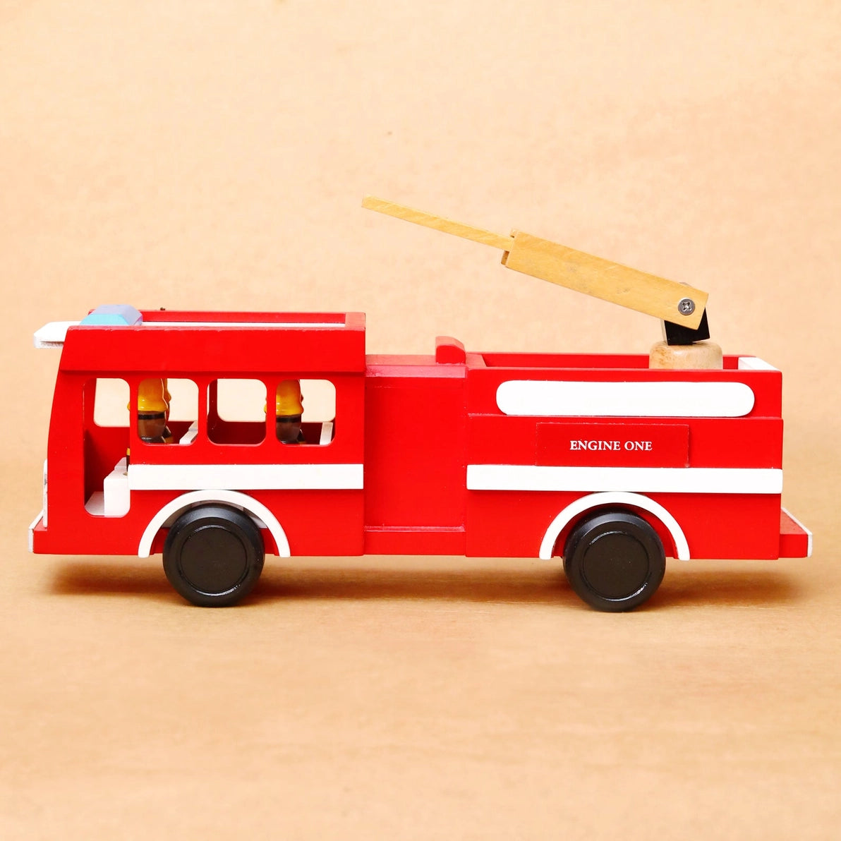 Wooden Firetruck and Firefighters Play Set