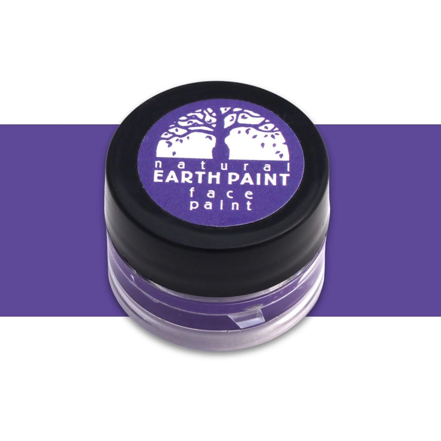 Jar of purple natural earth face paint