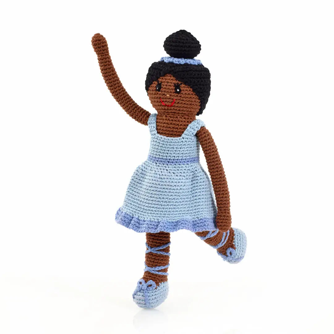 Pebble Organic Handmade Black Ballerina Doll