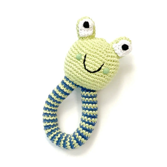 Organic Friendly Frog Ring Rattle