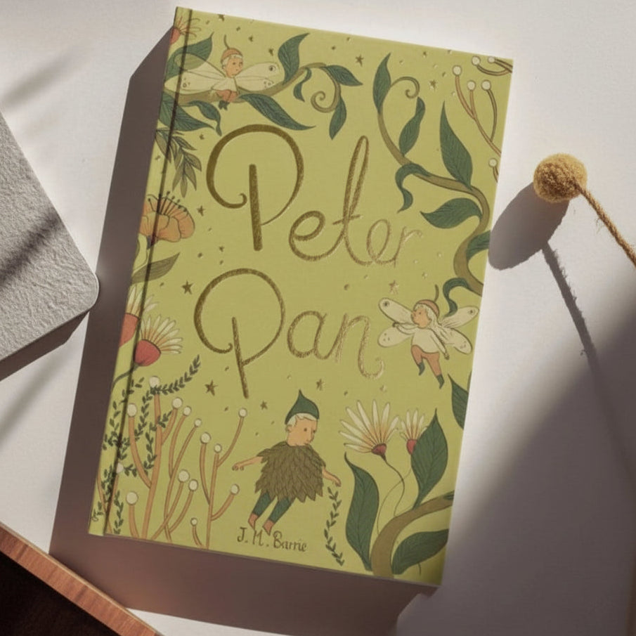 Wordsworth Collector's Edition Peter Pan Hard cover children's book in green with gold print