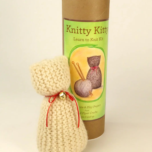 pied piper knitty kitty learn to knit kids diy craft kit