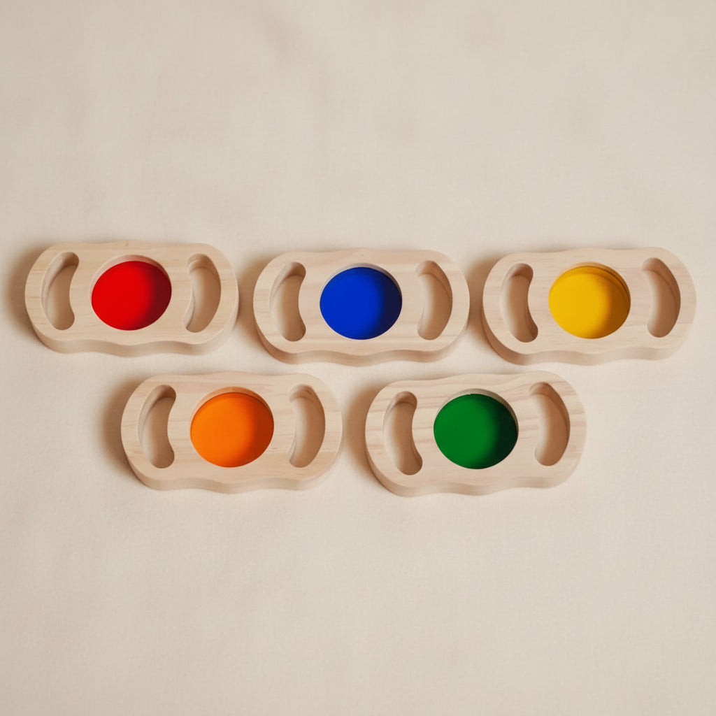 Wooden see-through color toy blocks 
