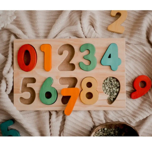 qtoys wooden ecducational numbers puzzle