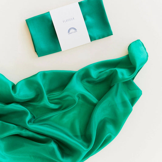 Sarah's Silks sold emerald green playsilk