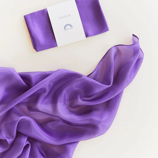 Sarah's Silks solid purple playsilk
