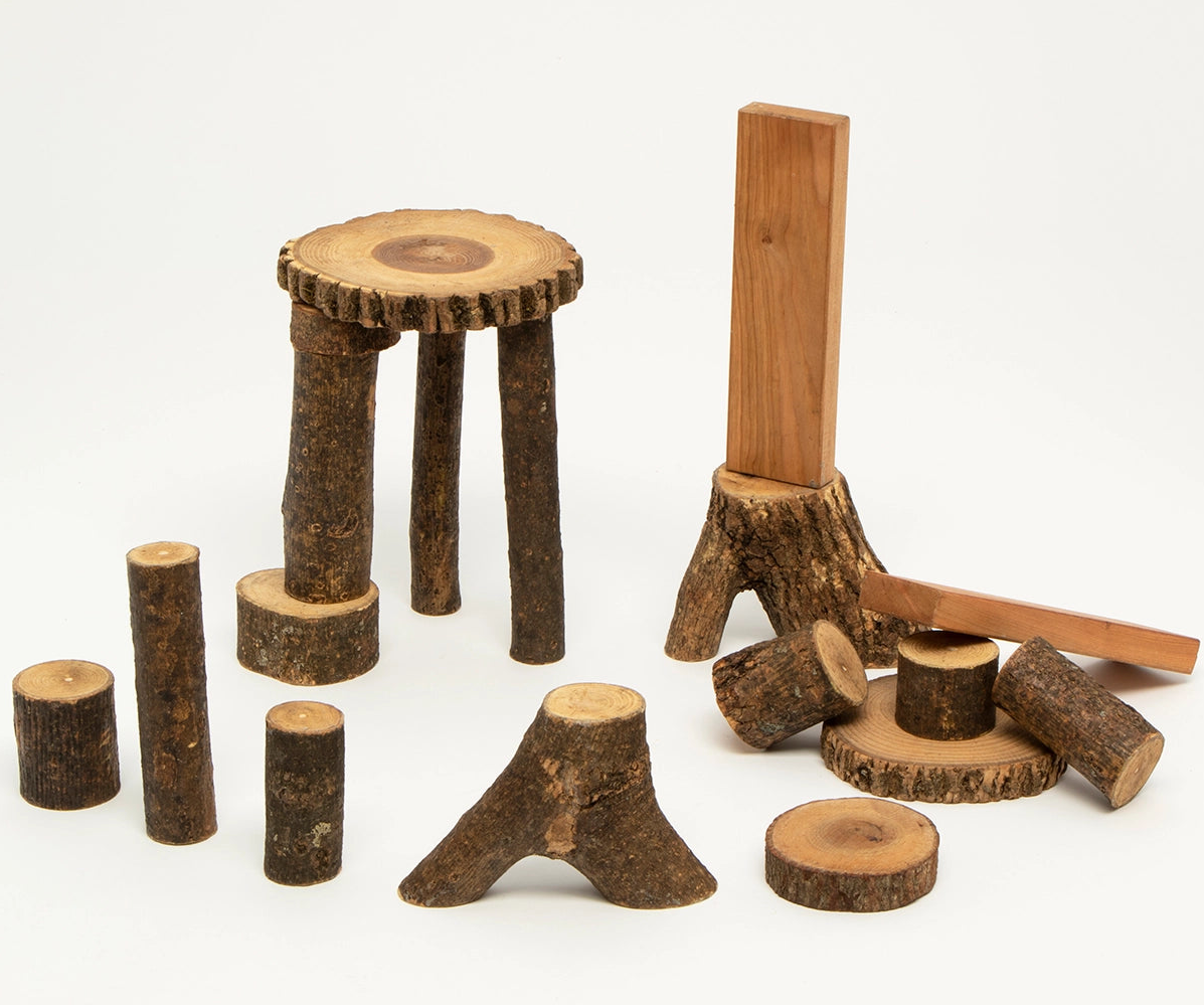 Natural wooden branch giant tree blocks