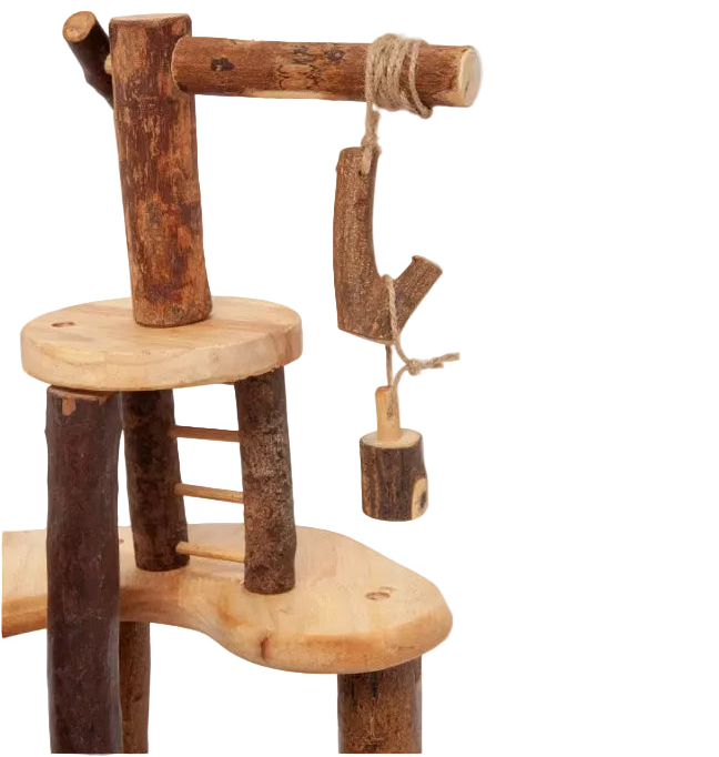 Wooden toy treehouse accessory crane