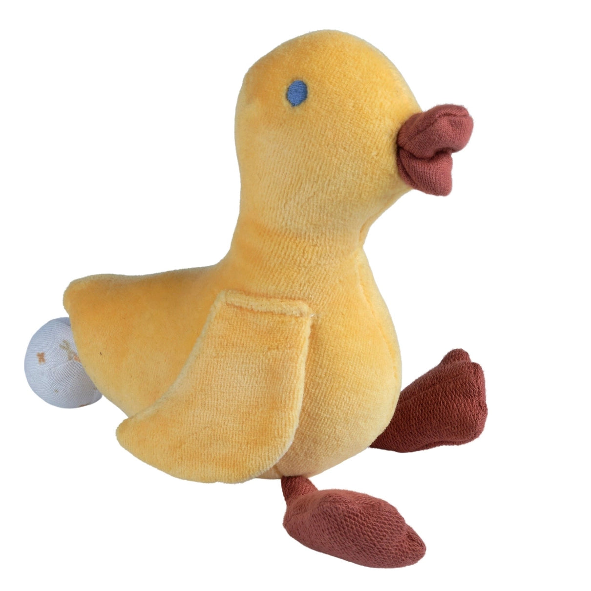 Organic yellow duck musical plush toy for babies and todders