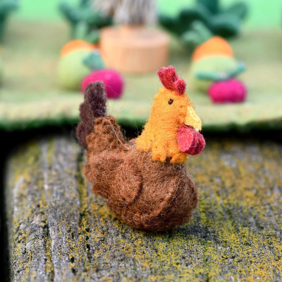 Tara Treasures felt chicken farm animal toy