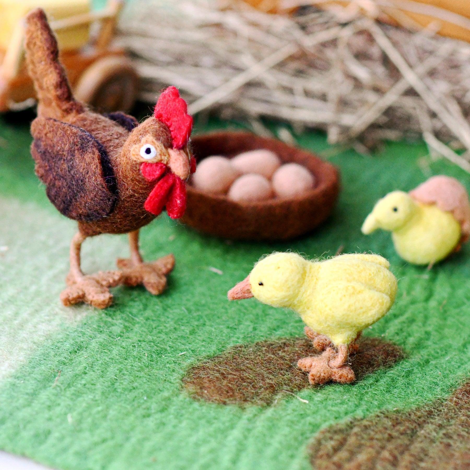 tara treasures felt chicken lifecycle toys