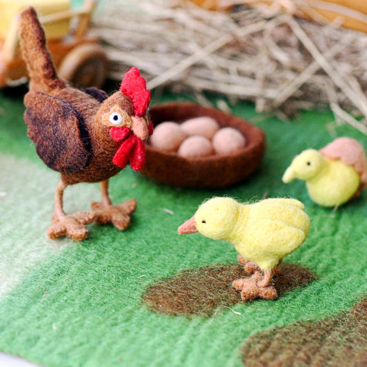 tara treasures felt chicken lifecycle toys