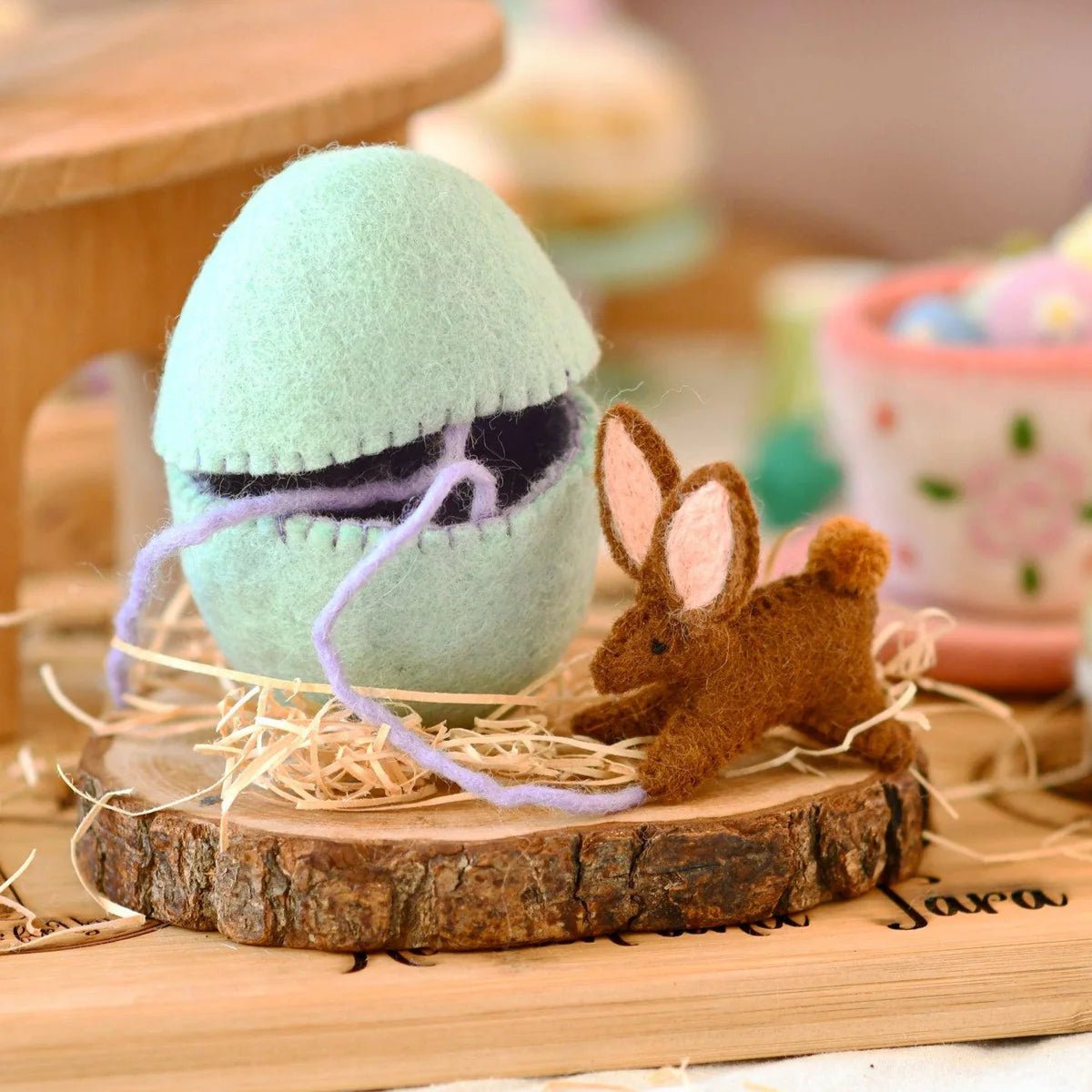 tara treasures felt easter egg and bunny surprise toy