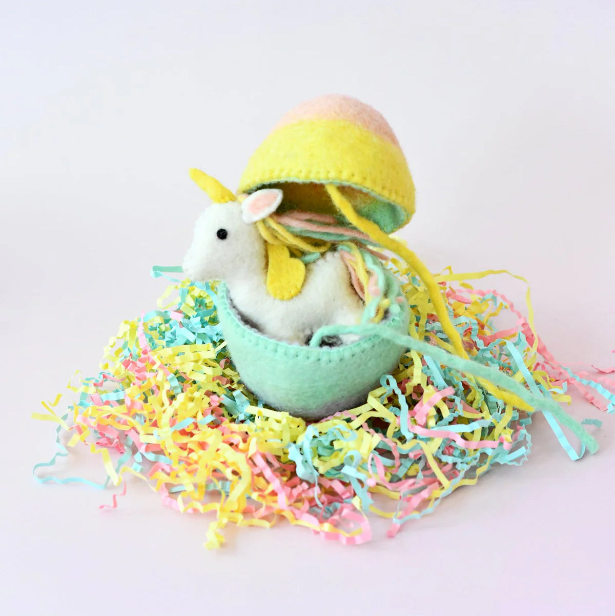 Tara Treasures felt surprise toy unicorn inside an easter egg 