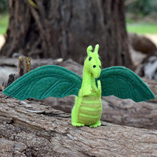 Tara Treasusres felt green dragon toy