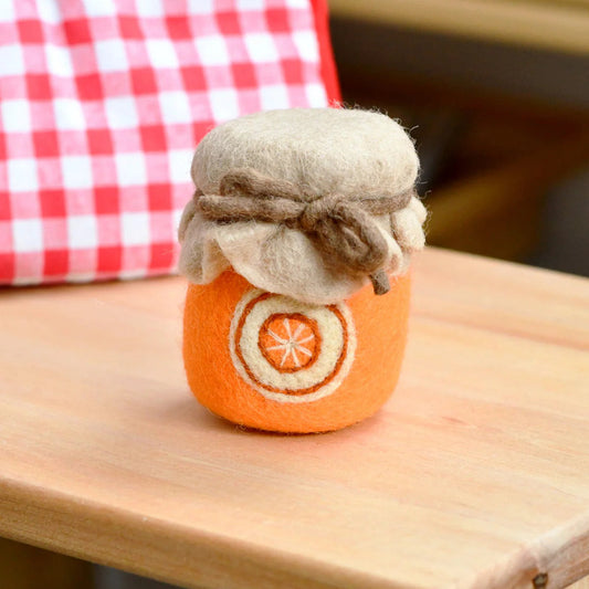 tara treasures handmade felt orange marmalade jar play food toy