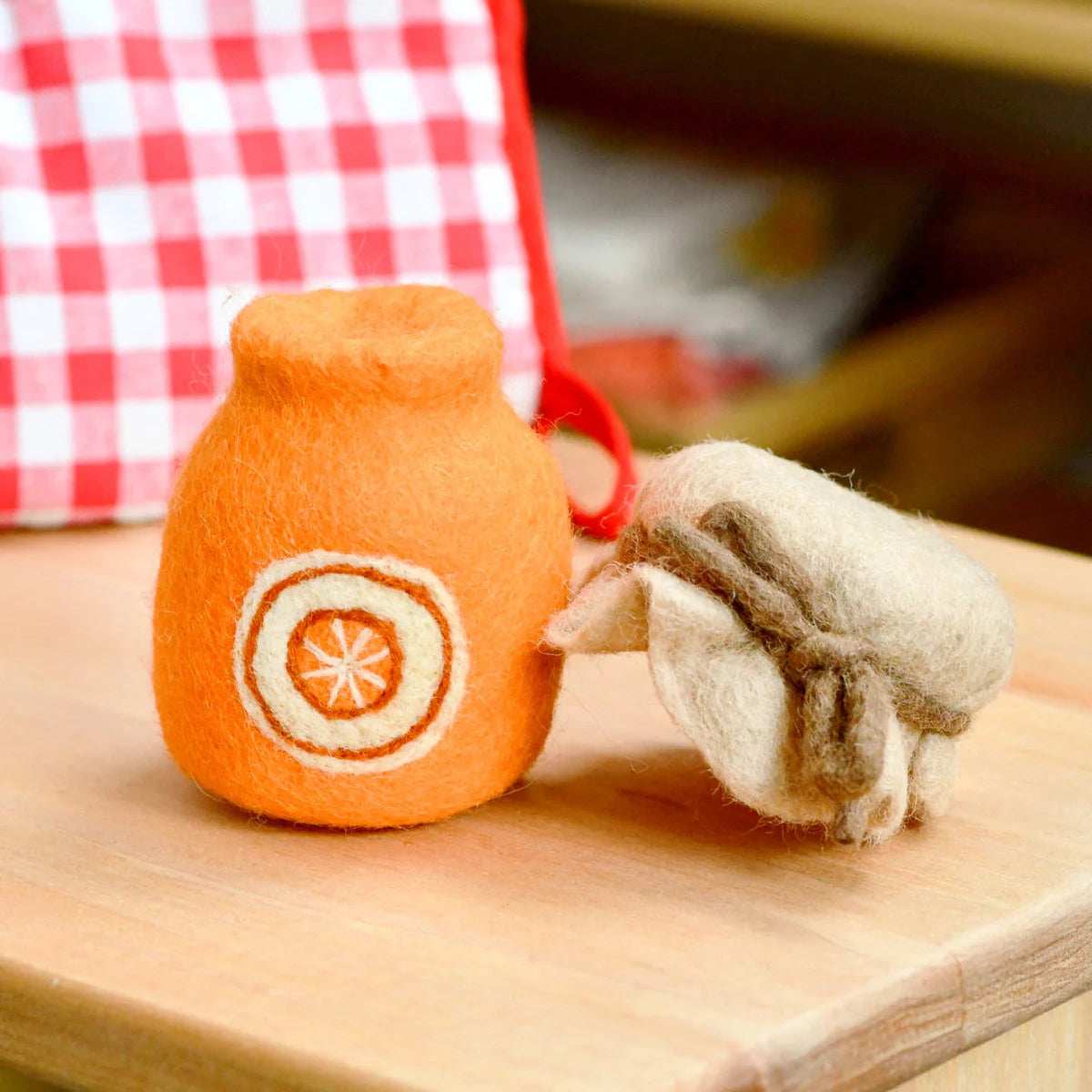 tara treasures handmade play food orange marmalade jar and lid