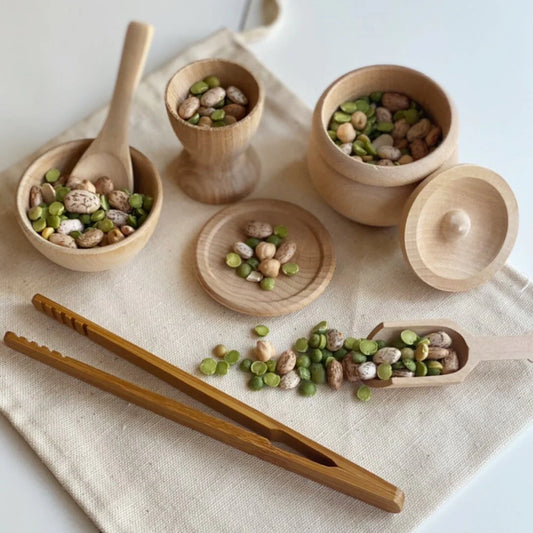 Wooden Montessori Sensory Bin Tools Made in USA